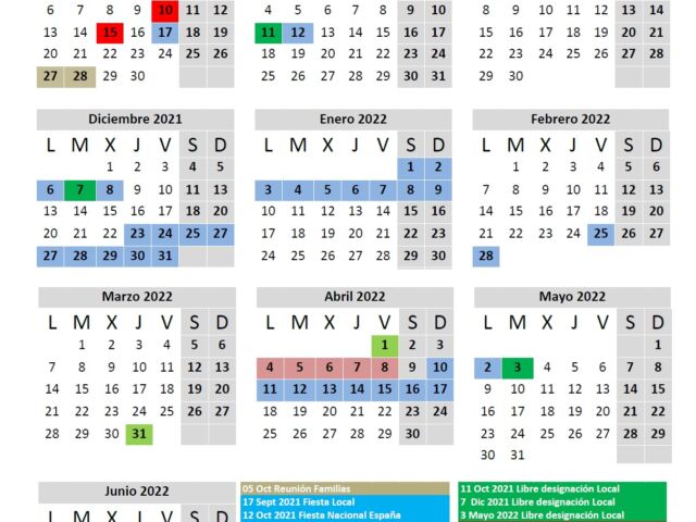 calendario web
